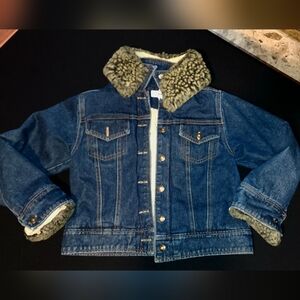 Kids Denim Jacket with Sherpa Lining